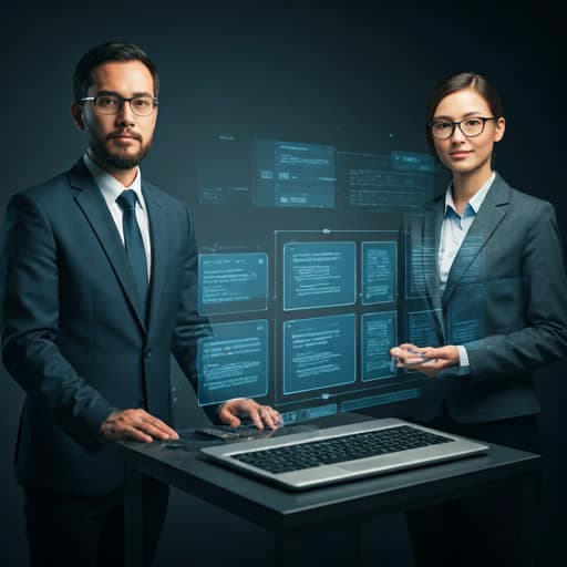 Equipo de ingeniería colaborando en un workspace moderno